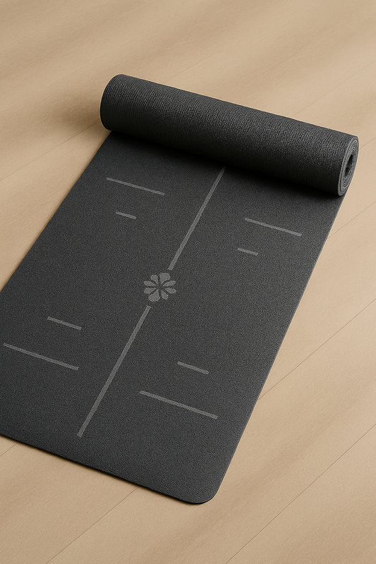 Yoga Mat with Alignment Lines